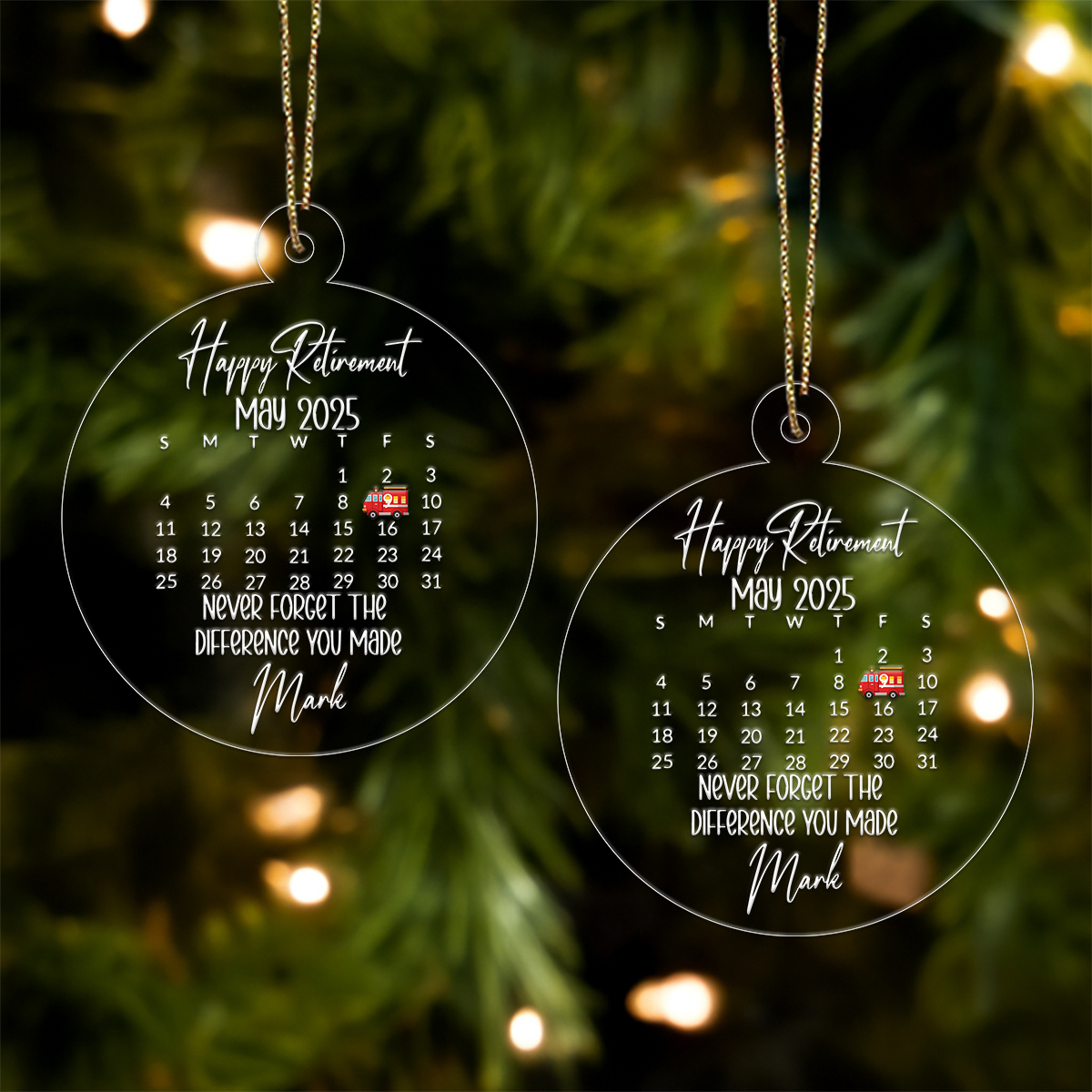 Custom Name Retirement Firefighter