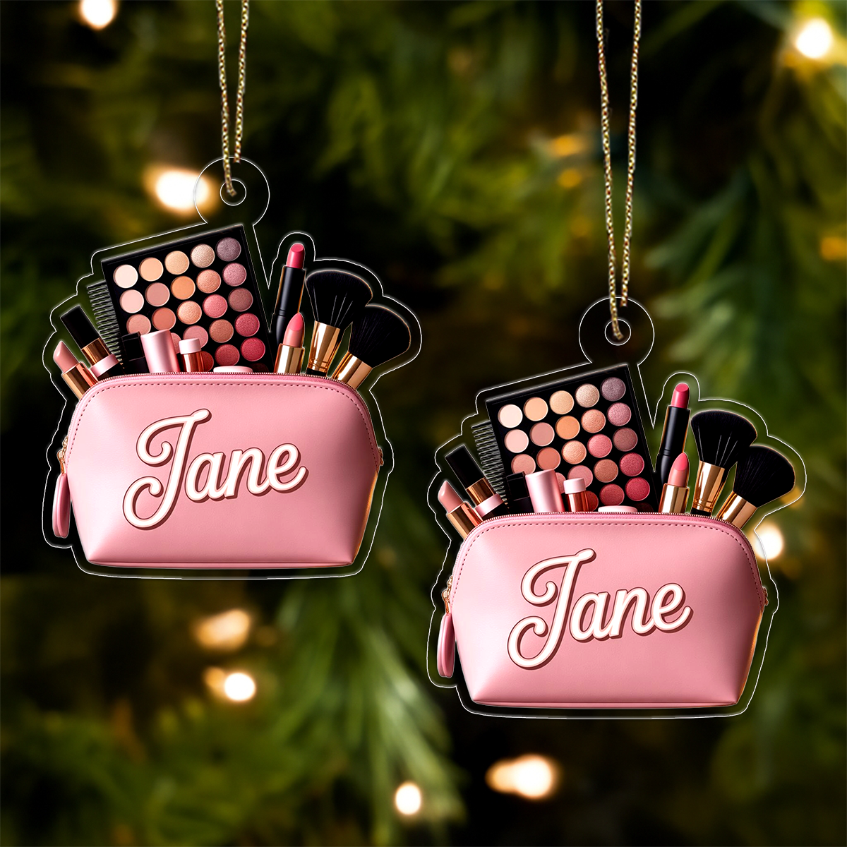 Personalized Makeup Ornament, Custom Beauty Ornament, Christmas Ornament for Makeup Lover, Cosmetologist Gift, Unique Holiday Keepsake