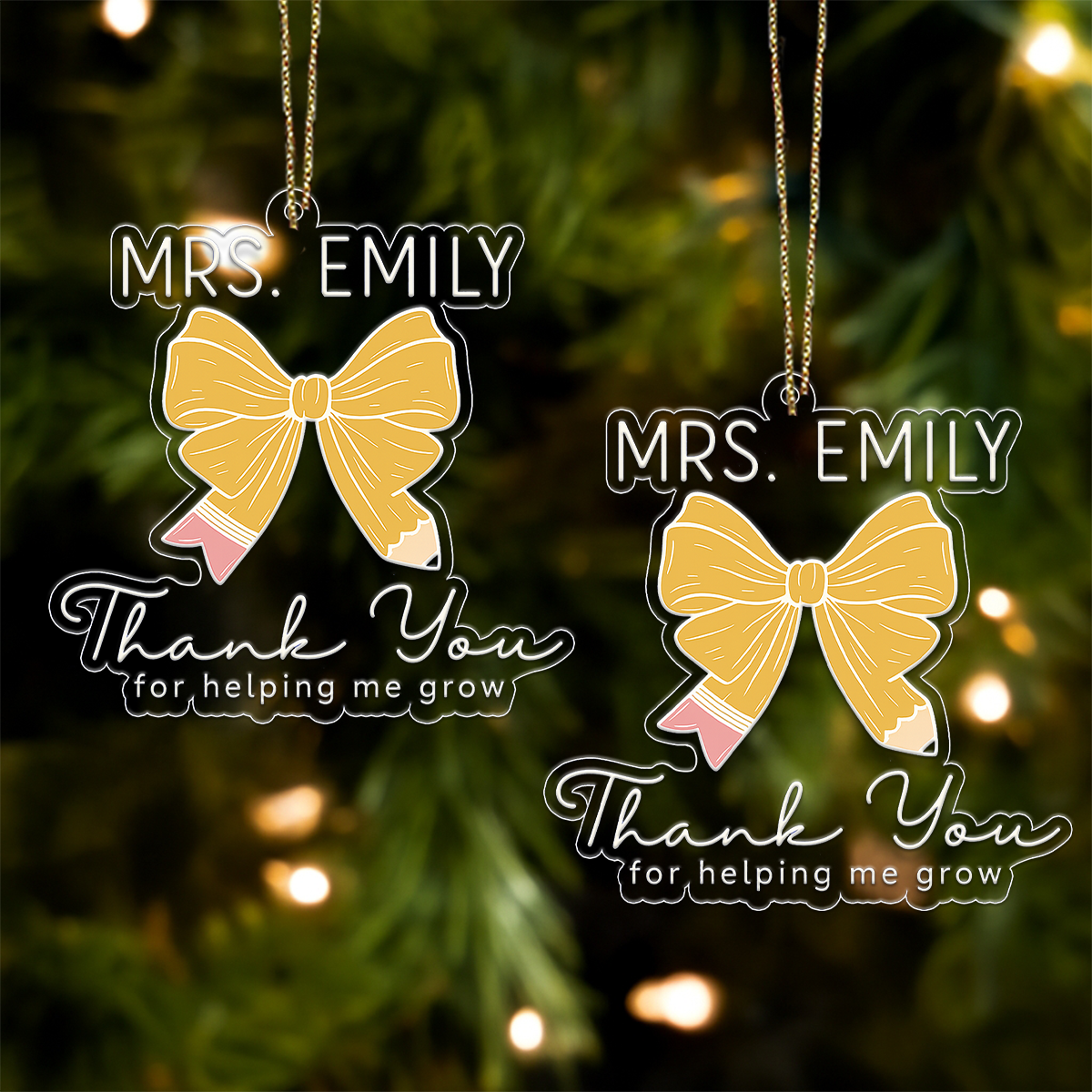 Personalized Teacher Appreciation Ornament