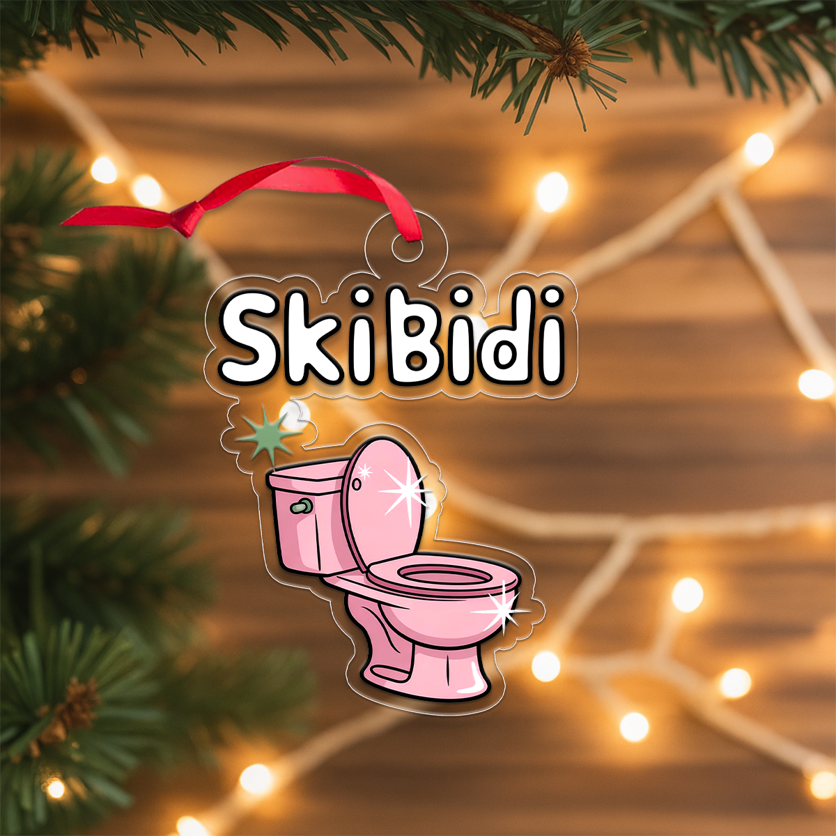 Personalized Skibidi Toilet Ornament, Custom Funny Toilet Christmas Ornament, Meme Ornament, Gag Gift for Teen Kids, Holiday Decoration