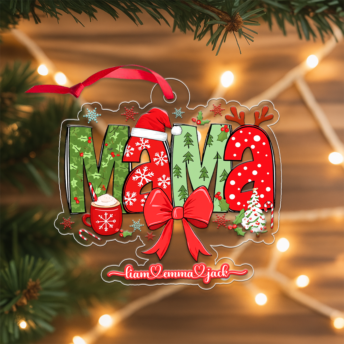 Custom Name Mama Christmas
