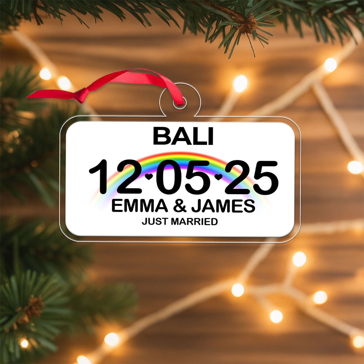 Custom Name Couple Just Married