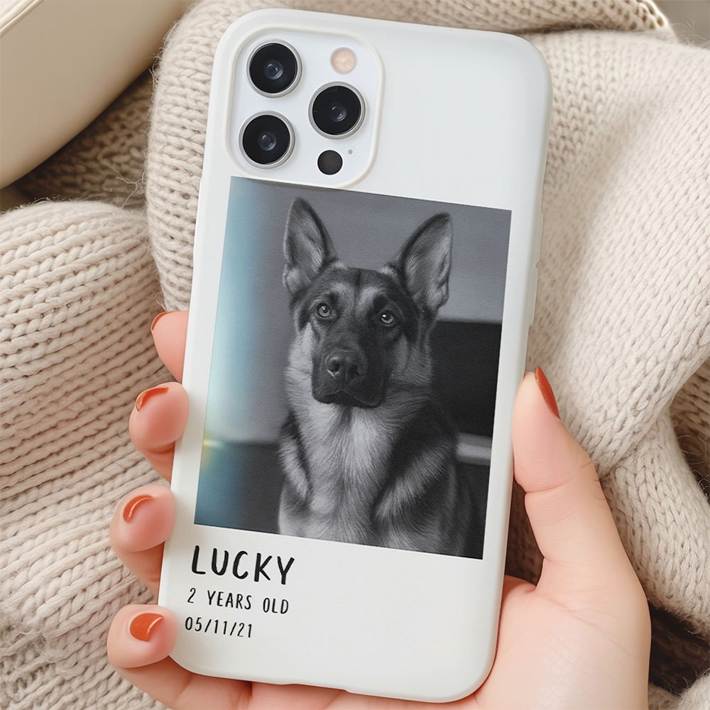 Custom Photo Polaroid Film Phone Case Gift For Dog Lovers