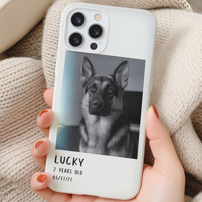 Custom Photo Polaroid Film Phone Case Gift For Dog Lovers