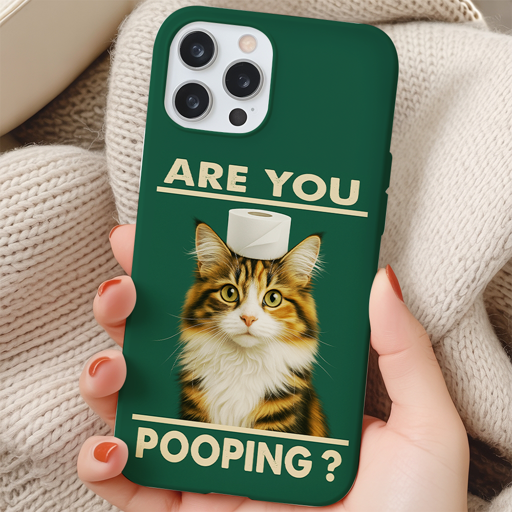 Custom Photo Funny Cat In Bathroom Phone Case