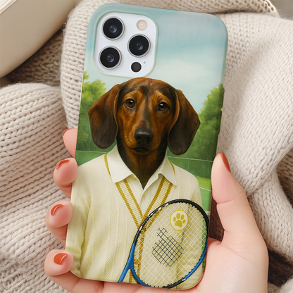 Custom Photo Tennis Player Dog Phone Case