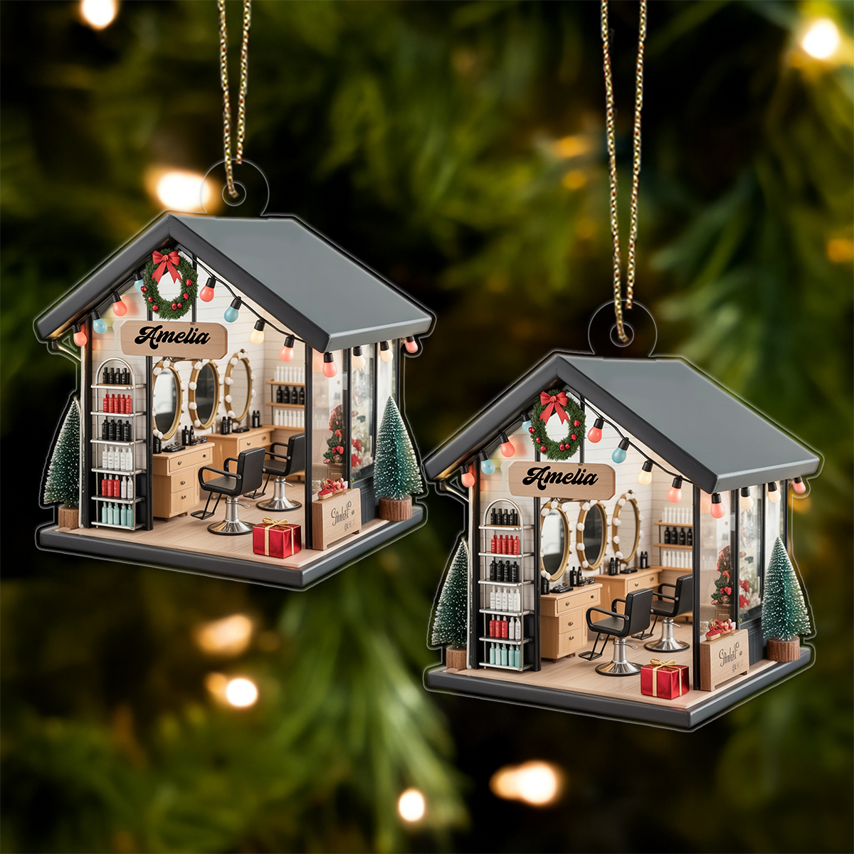 Custom Name Hair Salon Xmas