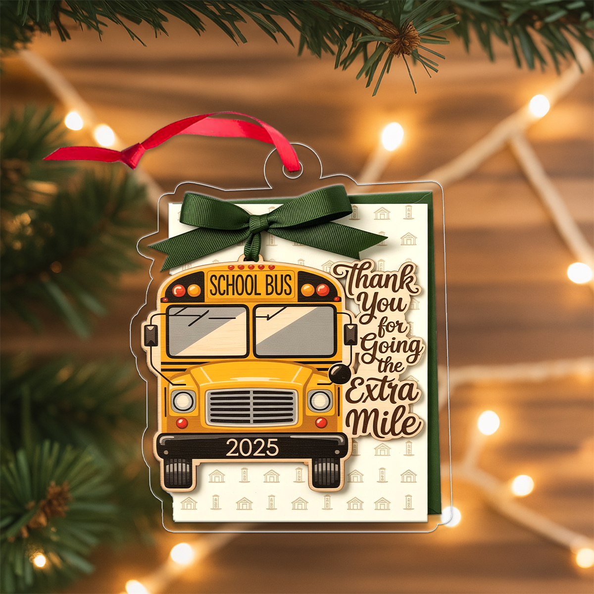 Personalized Bus Driver Ornament, Custom School Bus Christmas Ornament, Gifts for Bus Driver, Holiday Ornament, Appreciation Keepsake