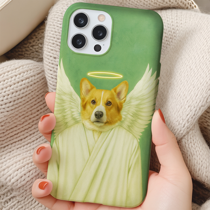 Custom Photo Angel Dog Phone Case Memorial Gift For Dog