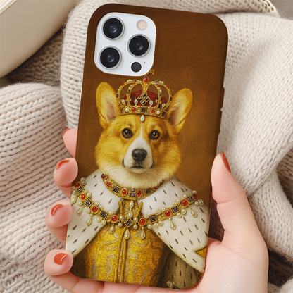 Custom Photo Crowned Queen Dog Phone Case Gift For Dog Lovers
