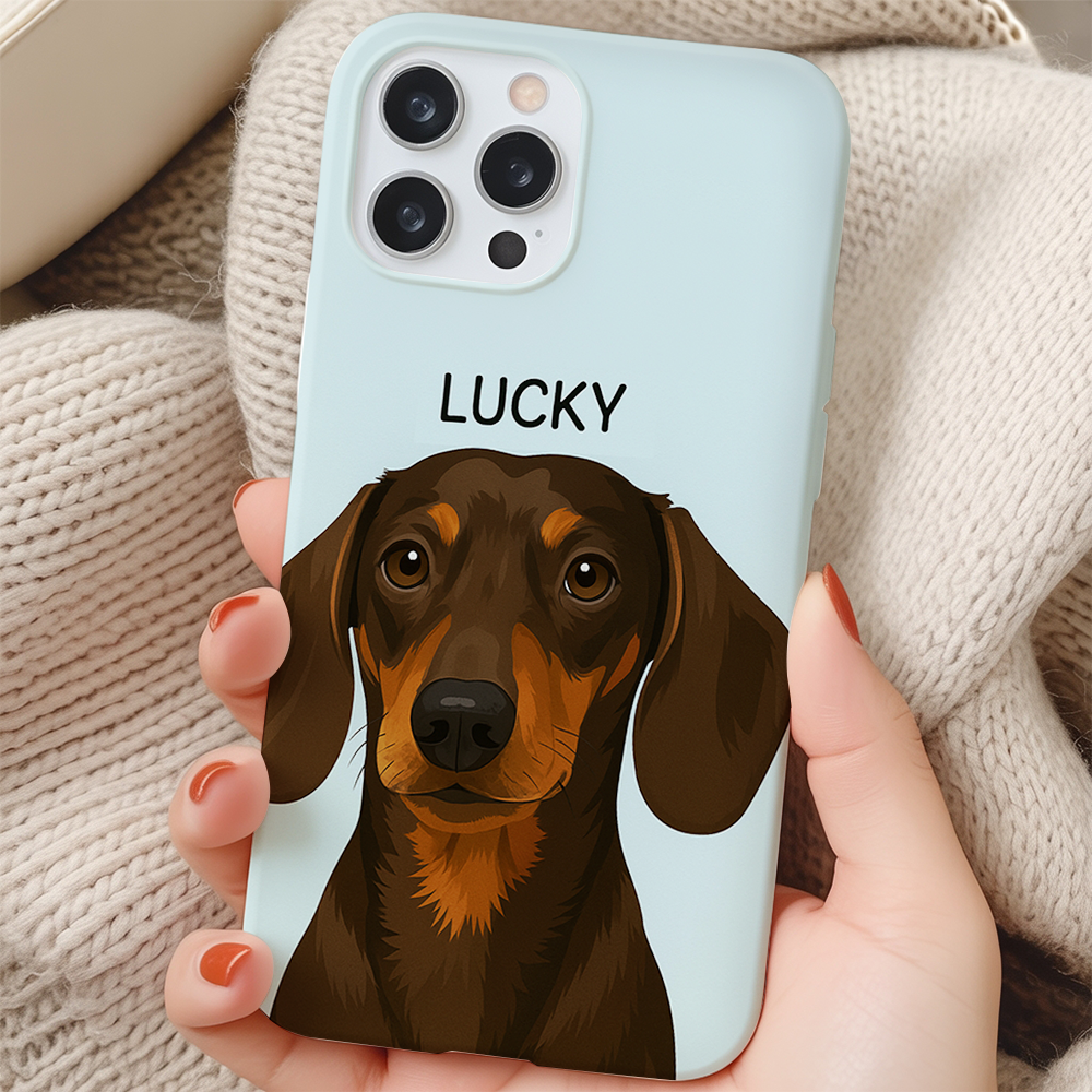 Custom Photo Minimalist Classic Dog Phone Case Gift For Dog Lovers