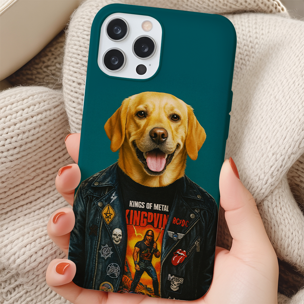 Custom Photo Dog Rock n Roll Phone Case Gift For Dog Lovers