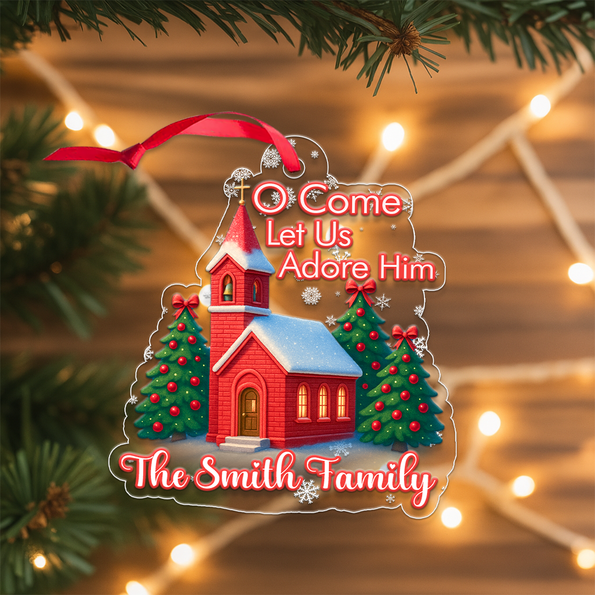 Custom Name Church Christmas