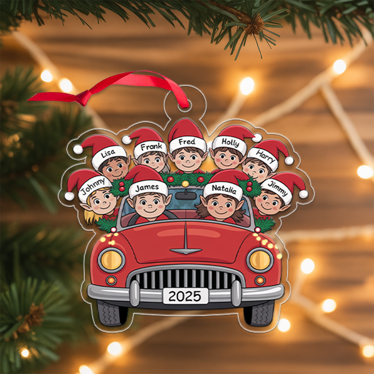 Personalized Custom Wood Ornament - Gift For Car Lovers2