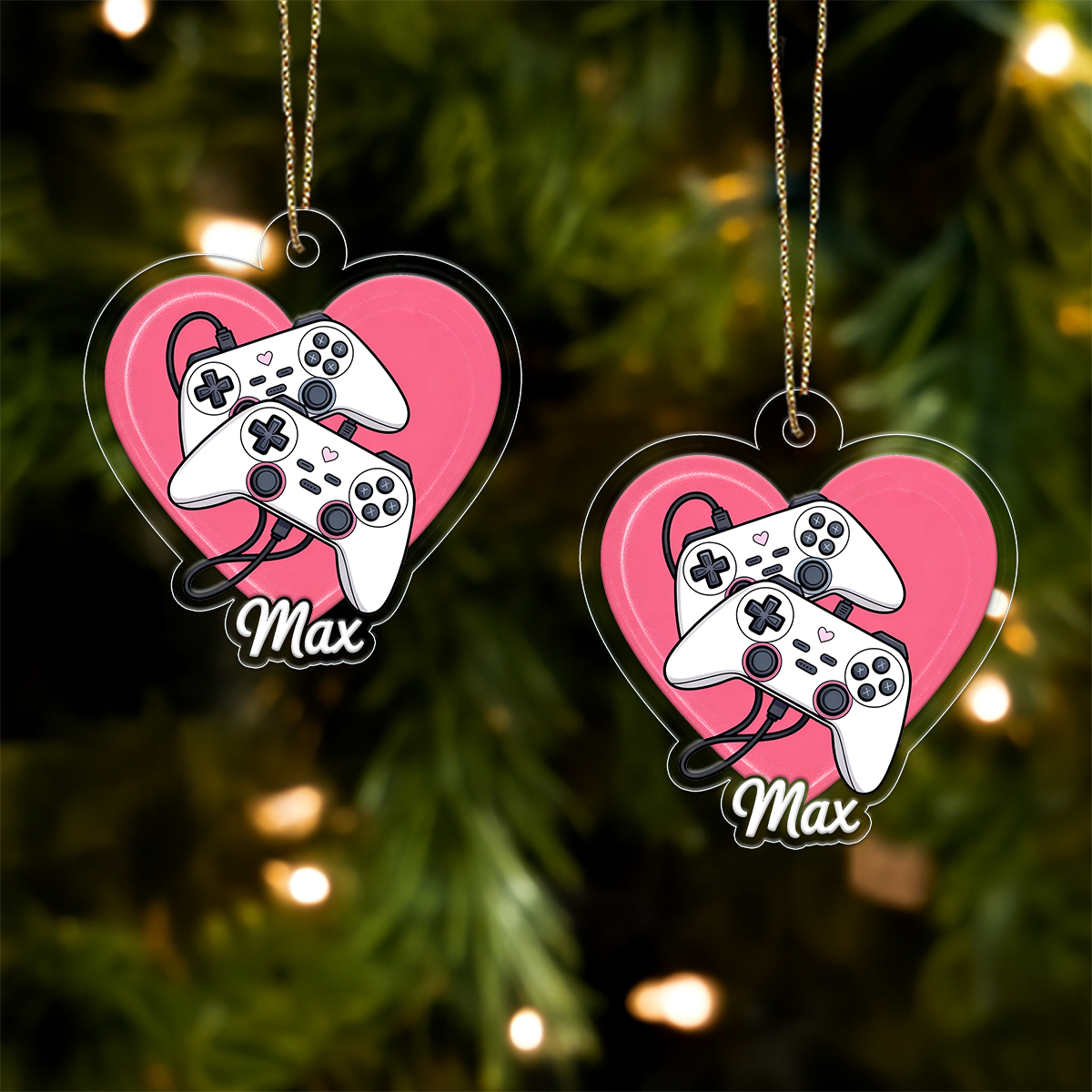 Personalized Video Game Lover Ornament, Custom Christmas Ornament for Gamer, Funny Gaming Gift, Custom Gaming Gift for Him Her