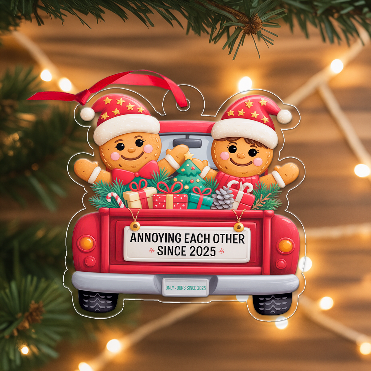 Gingerbread Couple In Truck