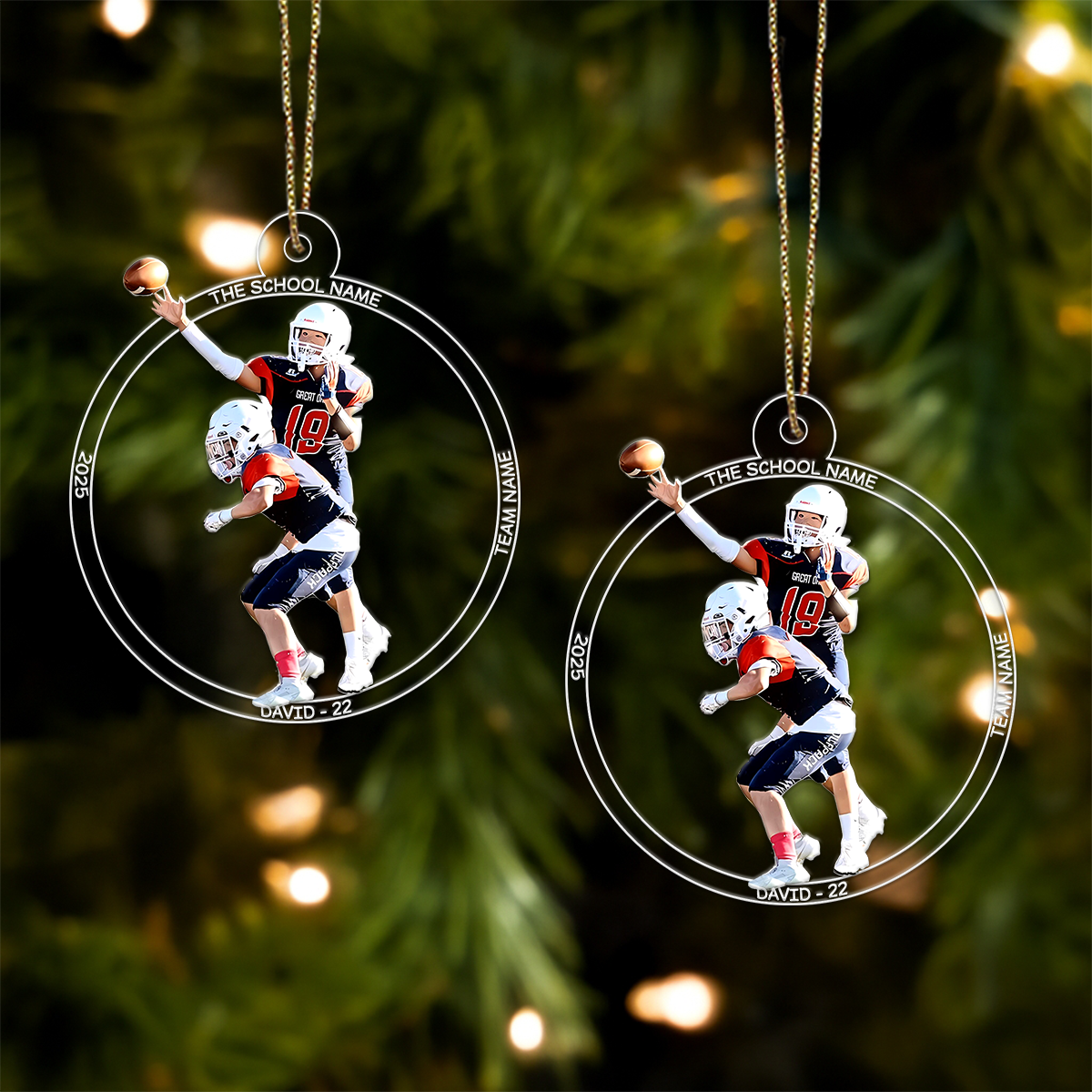 Custom Photo Football Player For Team