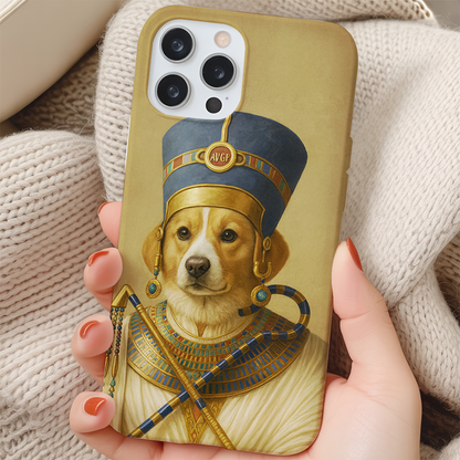 Custom Photo Egyptian Queen Dog Phone Case Gift For Dog Lover