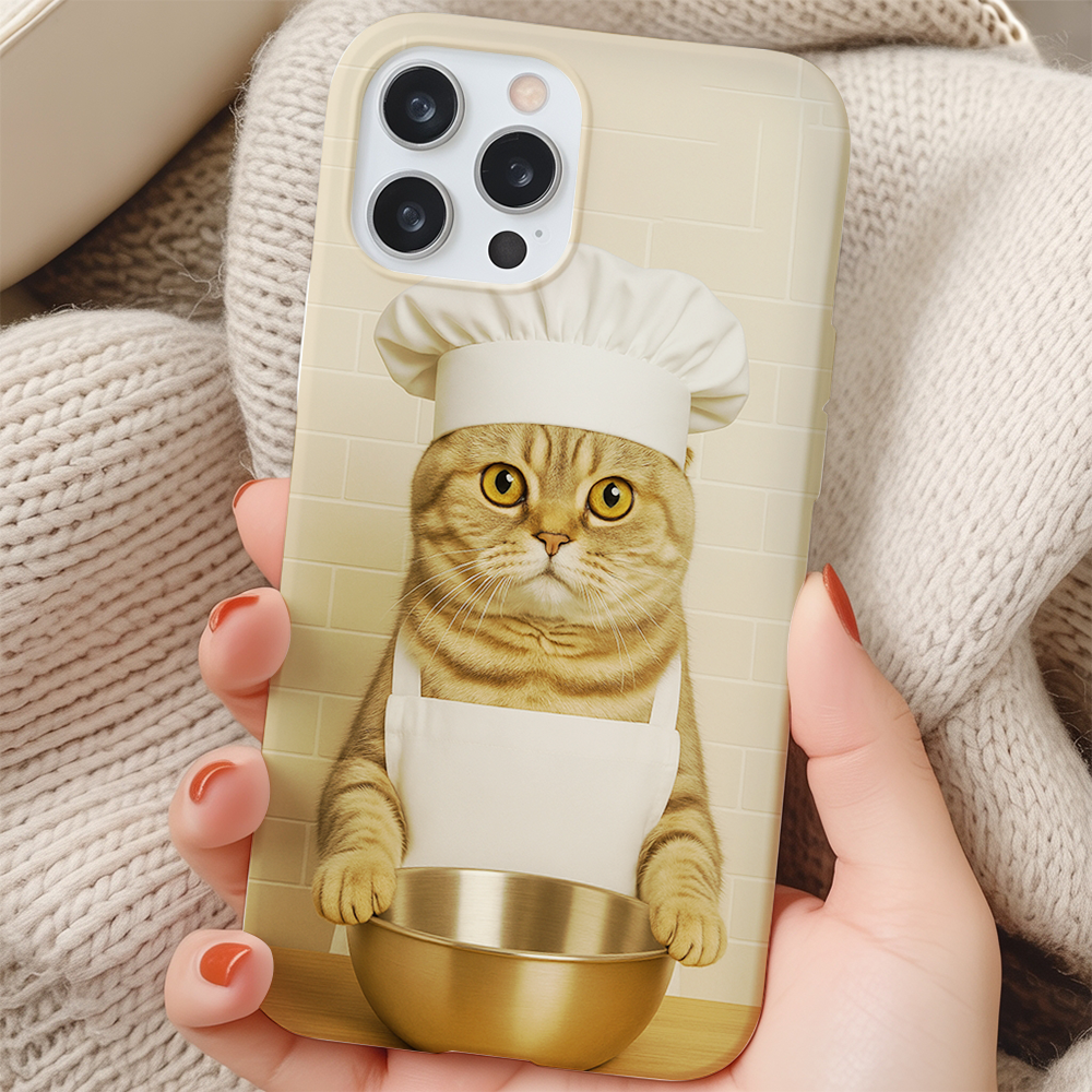 Custom Photo Cat Chef Phone Case Gift For Cat Lovers