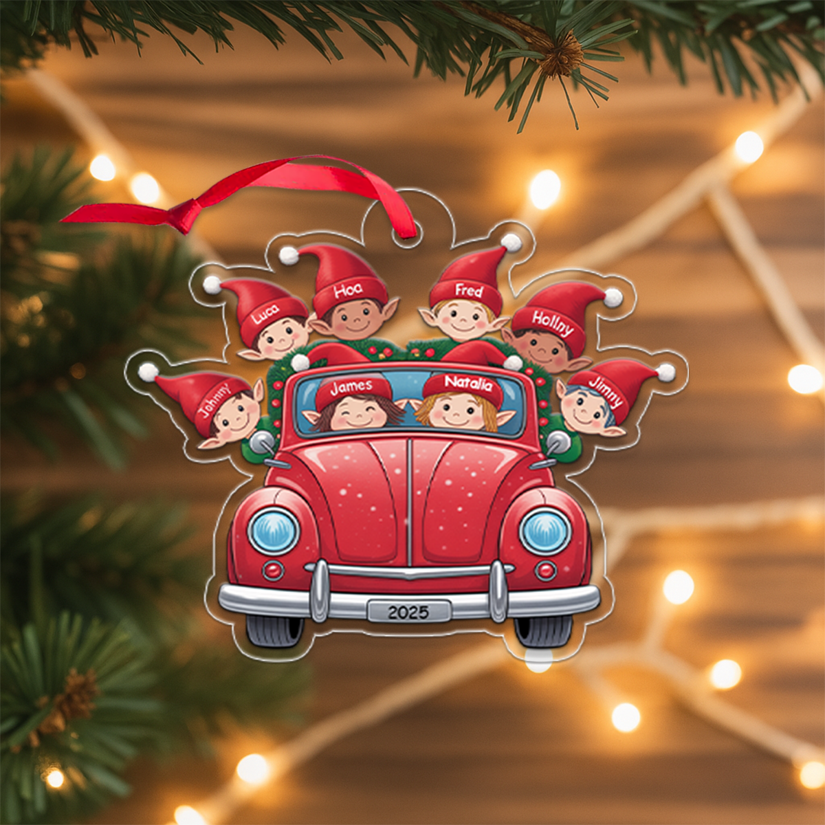 Personalized Custom Wood Ornament - Gift For Car Lovers