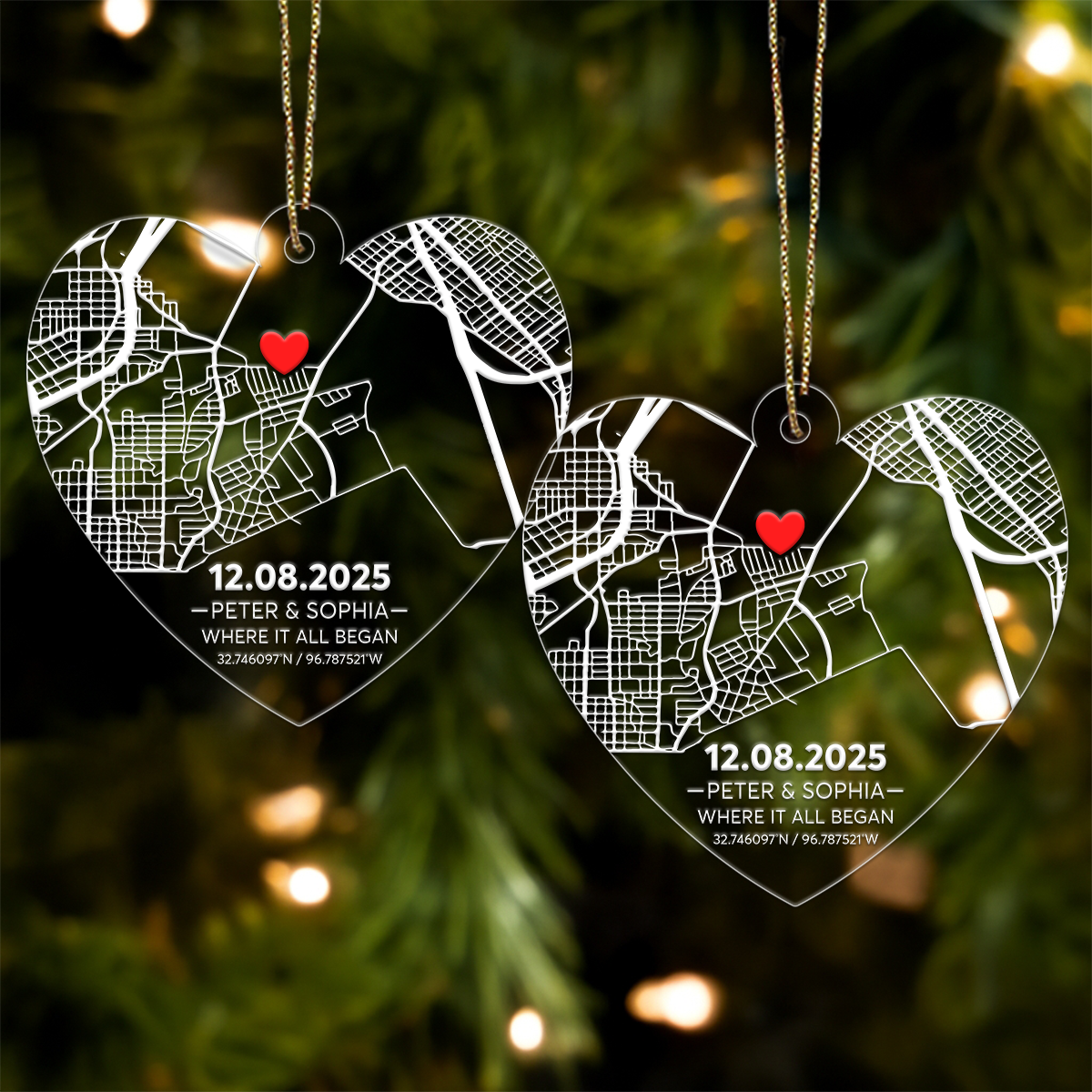 Custom Couple City Map