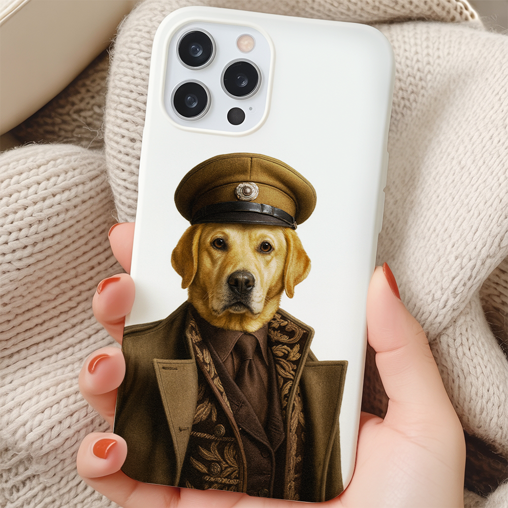 Custom Photo Captain Dog Phone Case