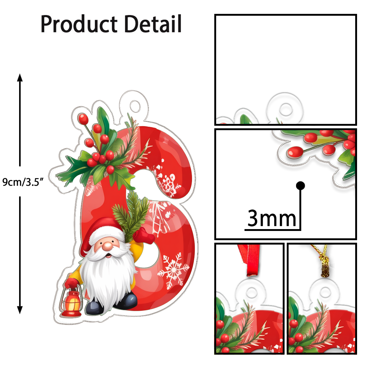 Letter G Acrylic Ornament 1 Acrylic Ornament Christmas Gift