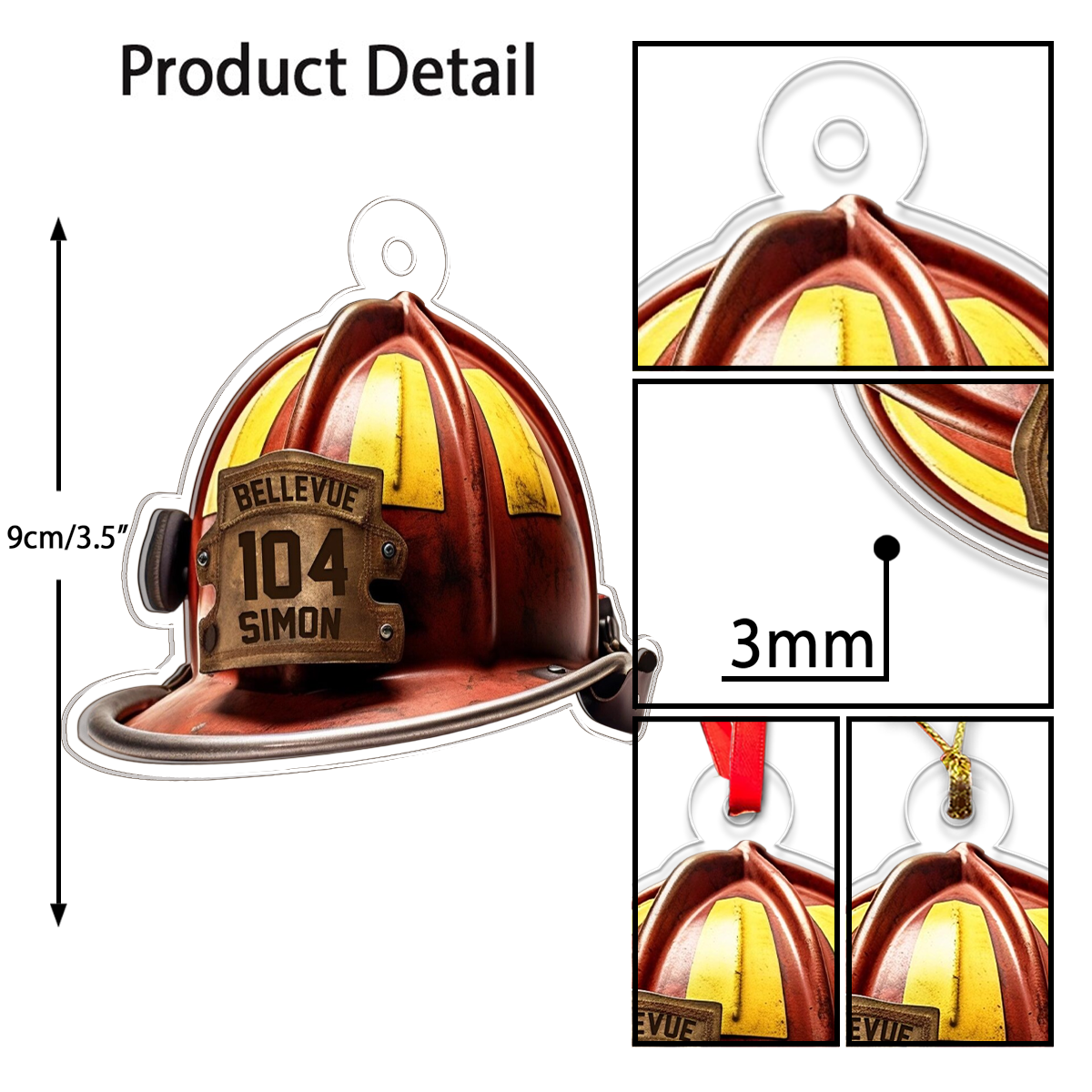 Custom Name Fireman's Helmet