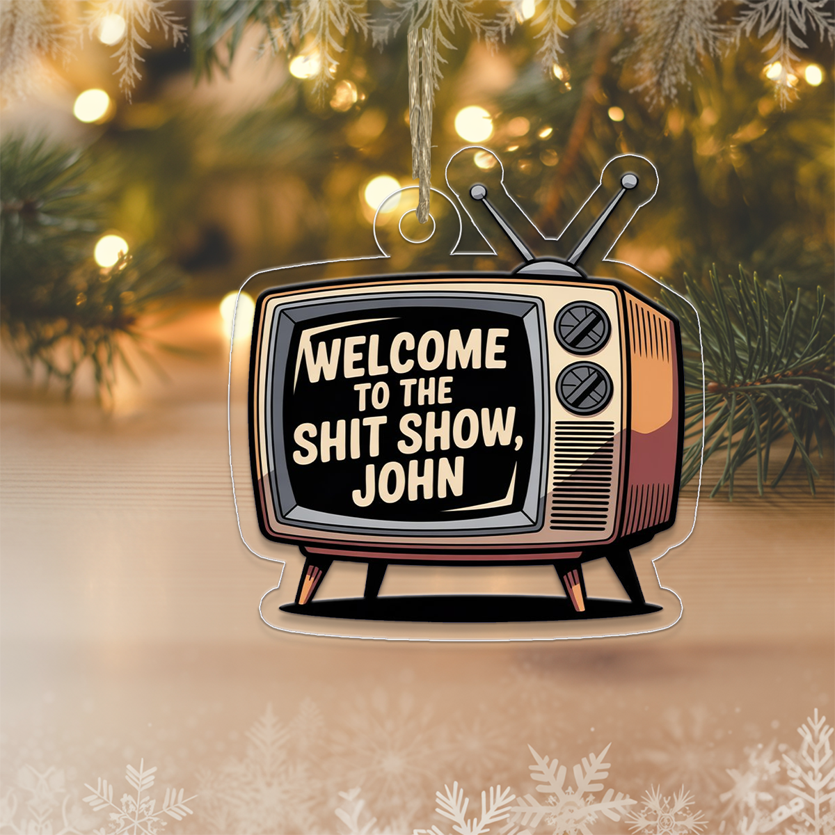 Personalized Welcome To Shjt Show Ornament, Custom Funny Christmas Ornament, Adult Humor Ornament, Gift for Friend, Holiday Decoration