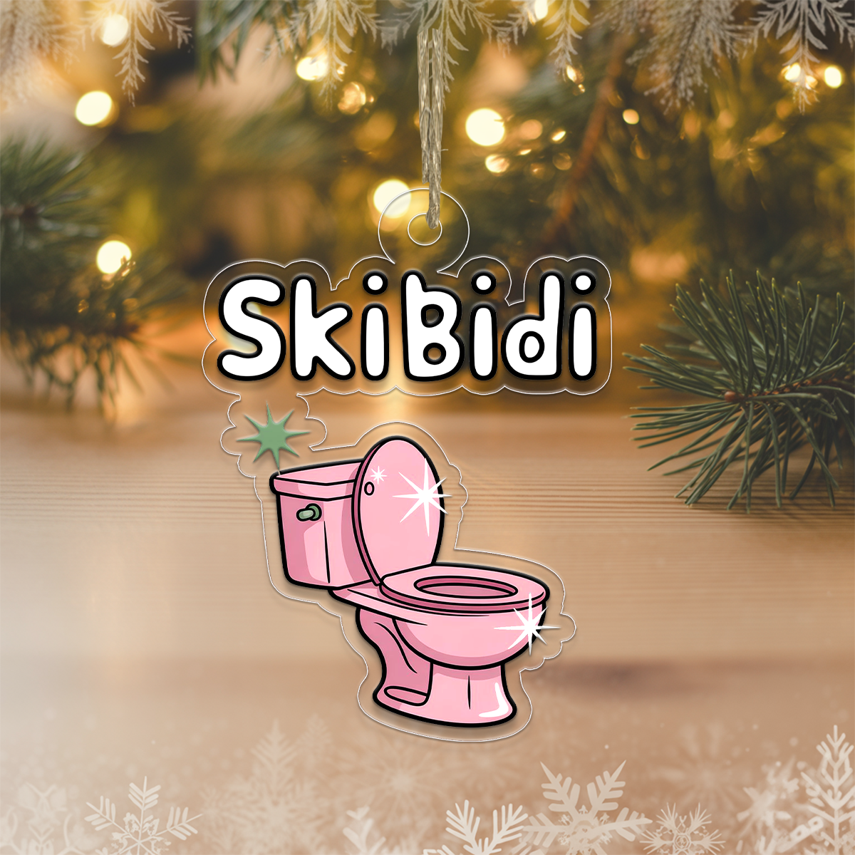 Personalized Skibidi Toilet Ornament, Custom Funny Toilet Christmas Ornament, Meme Ornament, Gag Gift for Teen Kids, Holiday Decoration
