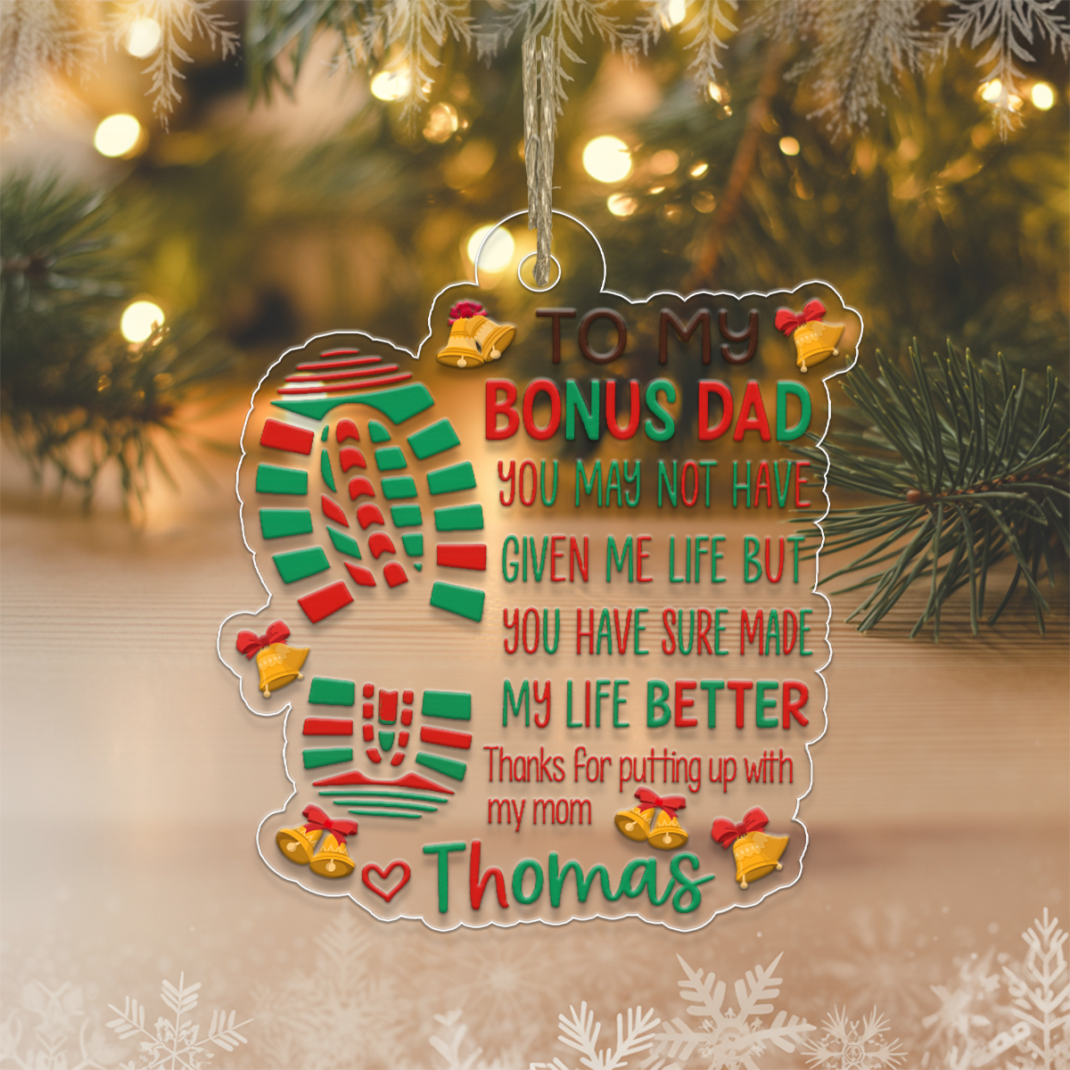 Custom Name To My Bonus Dad