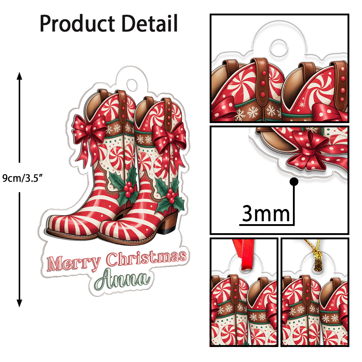 Custom Name Cowboy Merry Christmas