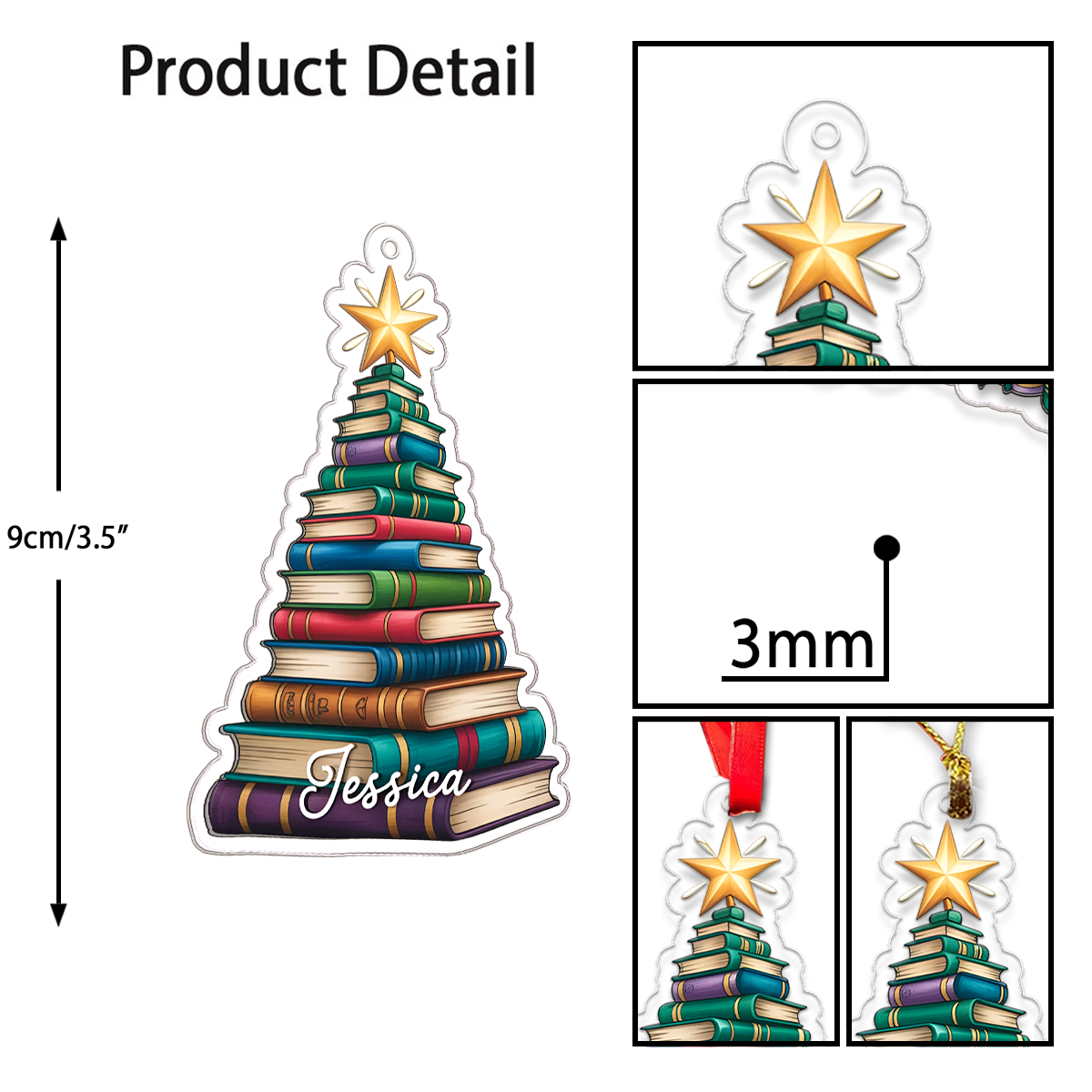 Custom Name Christmas Gift for Book Lovers, Teachers