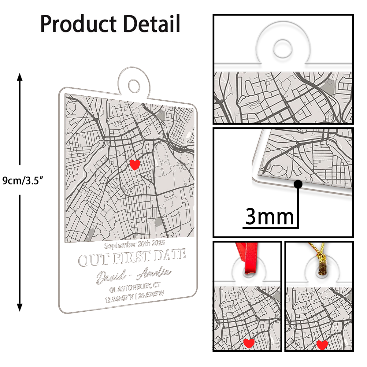Custom Map Our First Date Couple