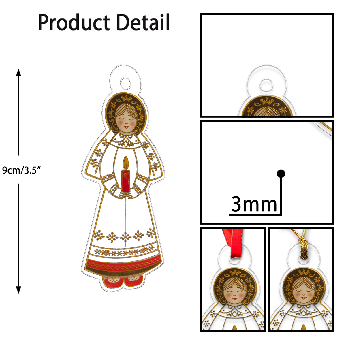 St. Lucia Ornament 2 Acrylic Ornament Christmas Gift