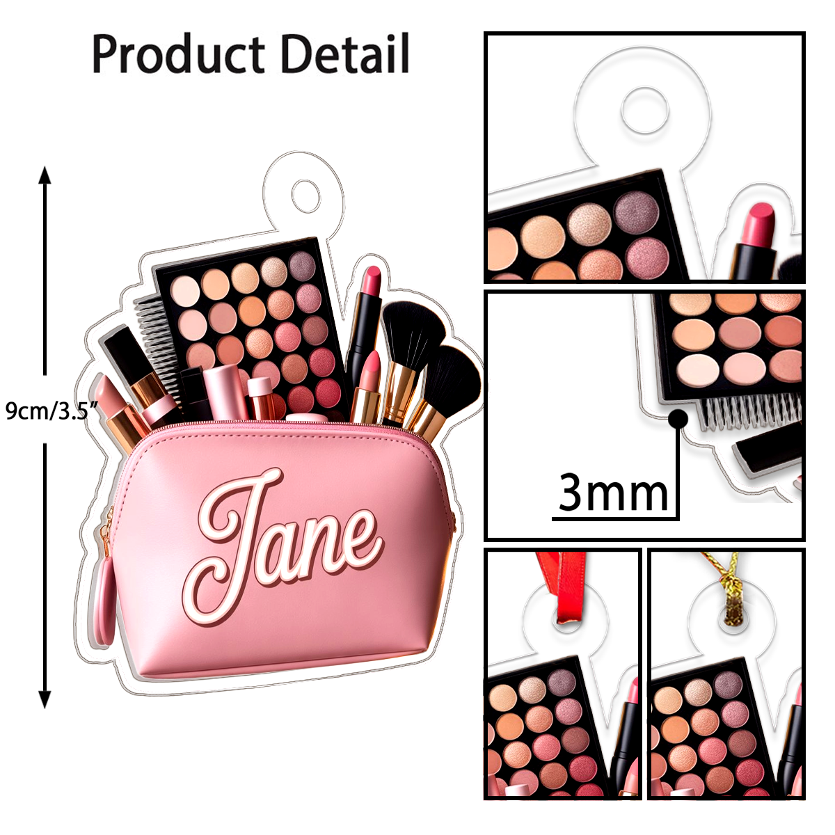 Personalized Makeup Ornament, Custom Beauty Ornament, Christmas Ornament for Makeup Lover, Cosmetologist Gift, Unique Holiday Keepsake