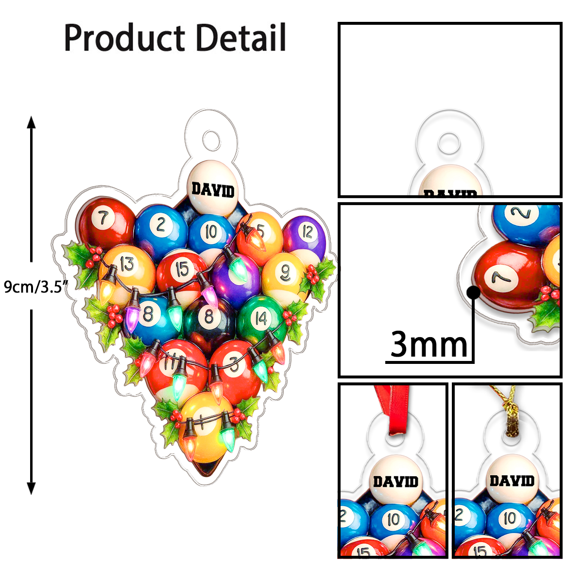 Custom Name Billiard Xmas