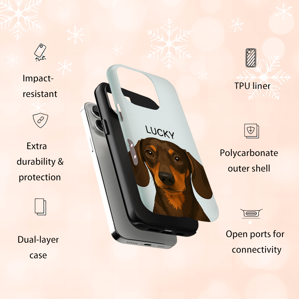 Custom Photo Minimalist Classic Dog Phone Case Gift For Dog Lovers