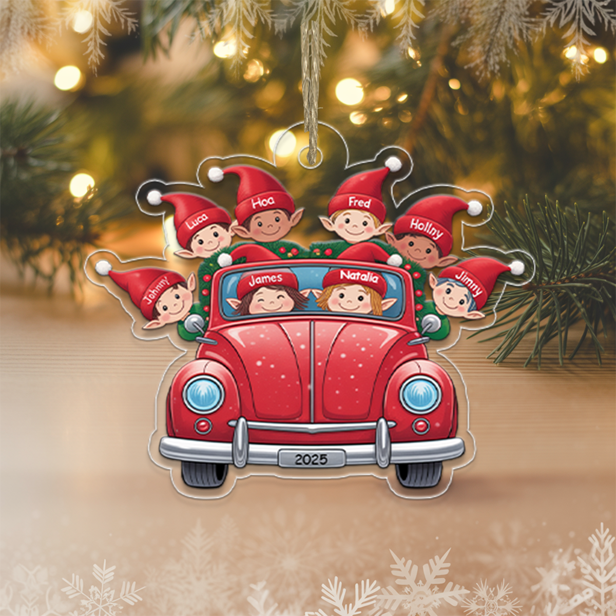 Personalized Custom Wood Ornament - Gift For Car Lovers