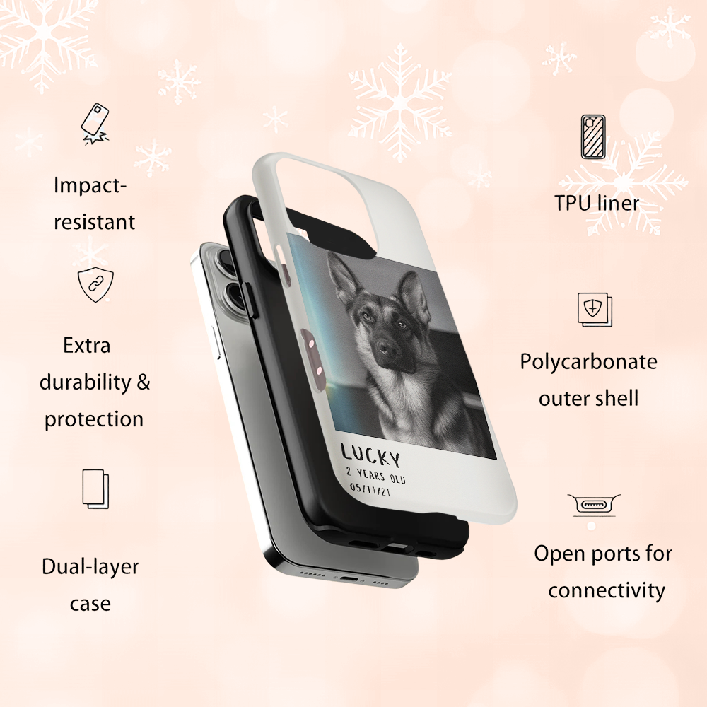 Custom Photo Polaroid Film Phone Case Gift For Dog Lovers