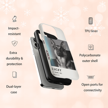 Custom Photo Polaroid Film Phone Case Gift For Dog Lovers