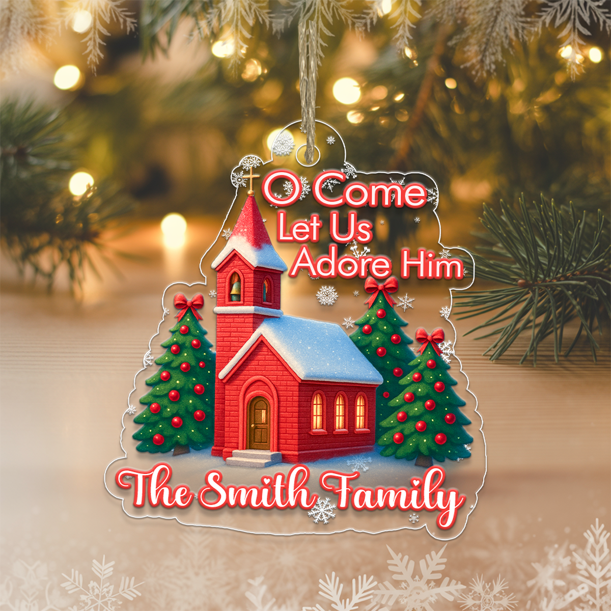Custom Name Church Christmas
