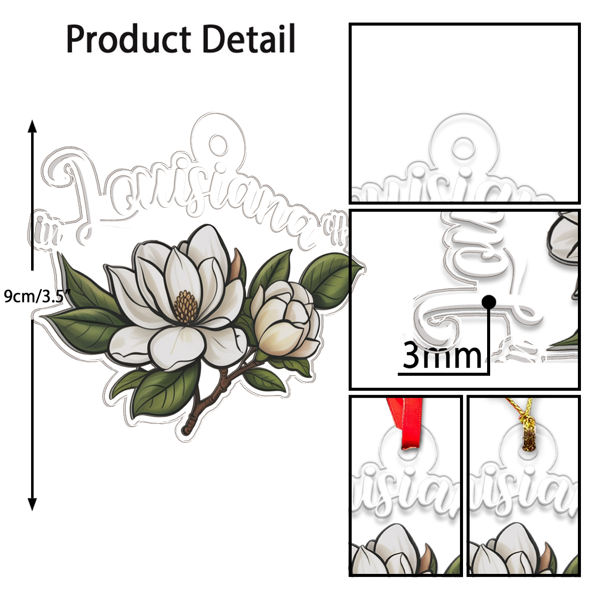 Louisiana Magno Flower Acrylic Ornament Christmas Gift