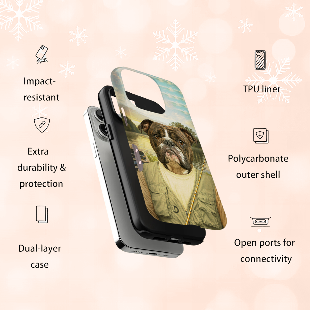 Custom Photo Fisherman Dog Phone Case