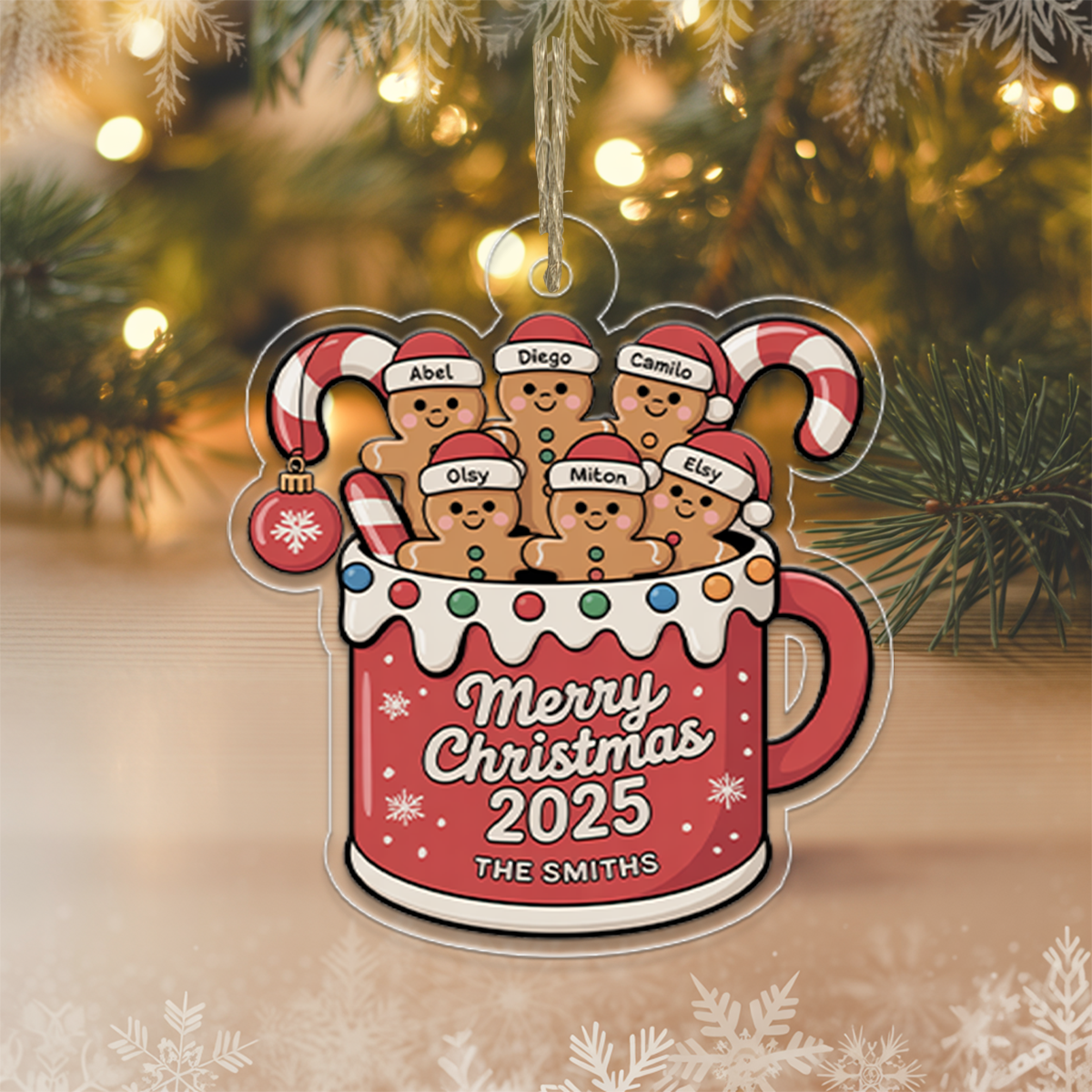 Personalized Ginger Bread Christmas Ornament
