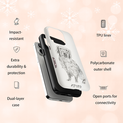 Custom Photo Pencil Sketch Dog Phone Case Gift For Dog Lovers