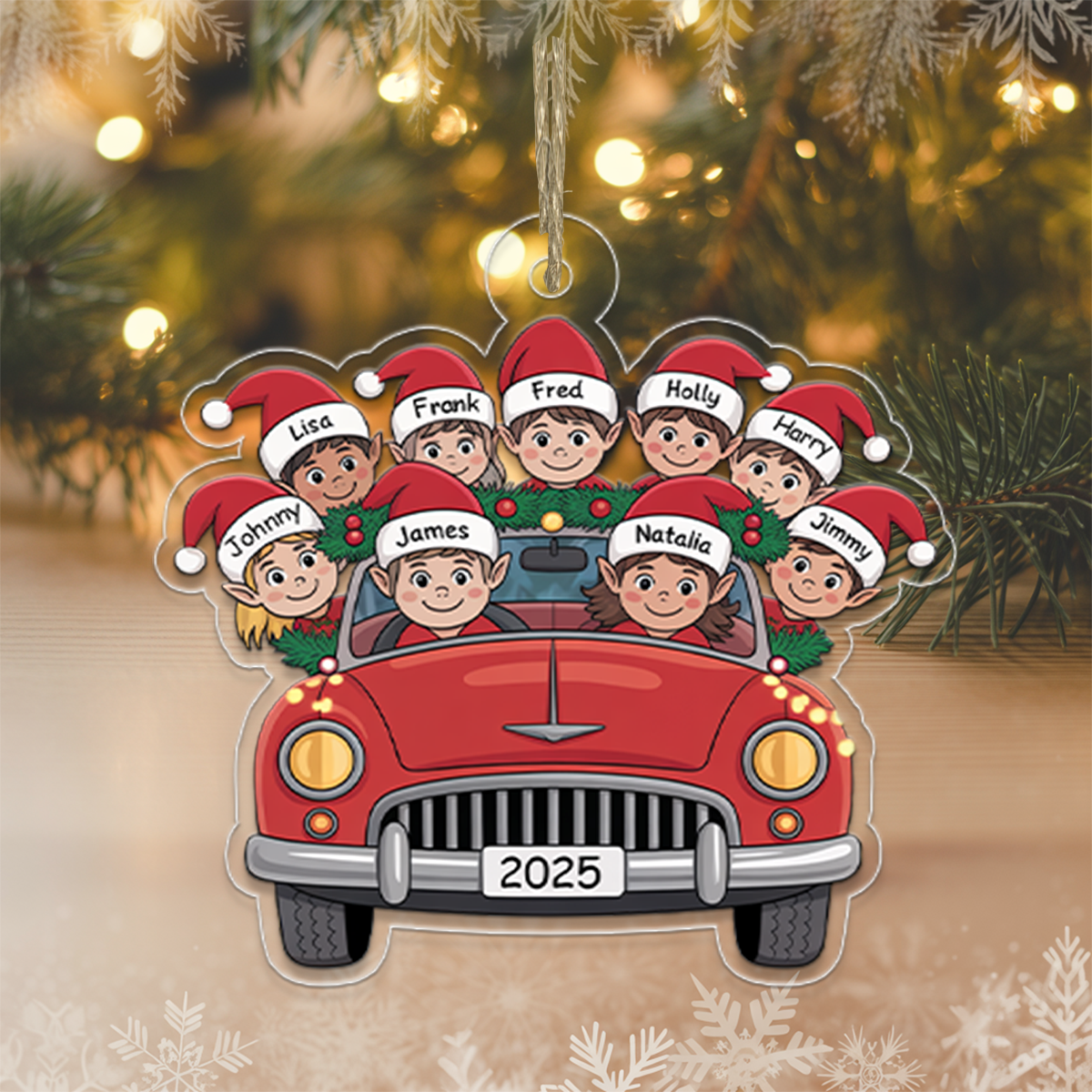 Personalized Custom Wood Ornament - Gift For Car Lovers2