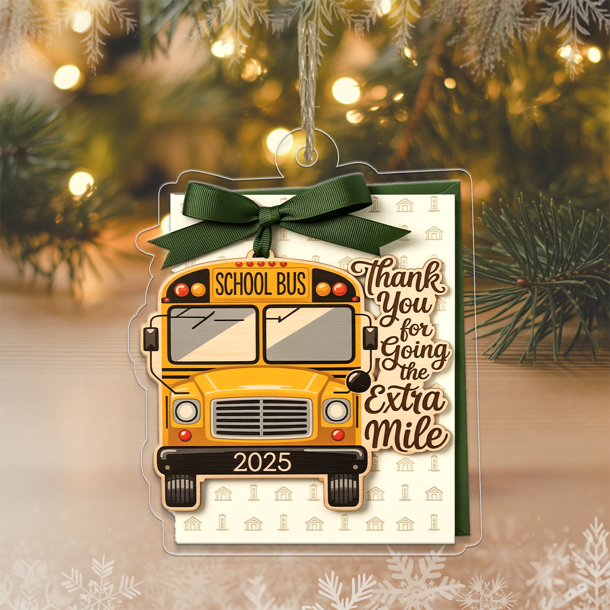 Personalized Bus Driver Ornament, Custom School Bus Christmas Ornament, Gifts for Bus Driver, Holiday Ornament, Appreciation Keepsake