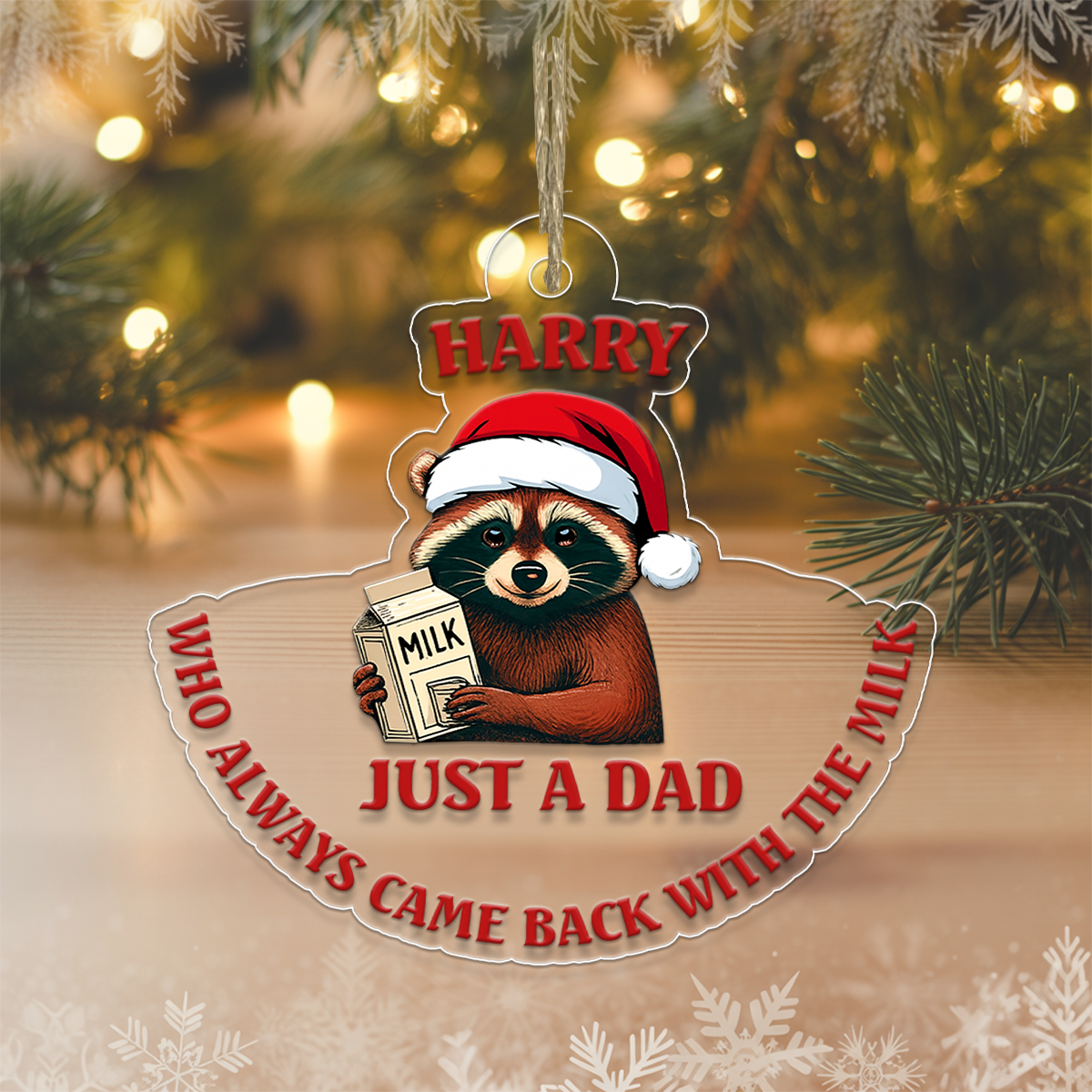 Custom Name Racoon Just A Dad
