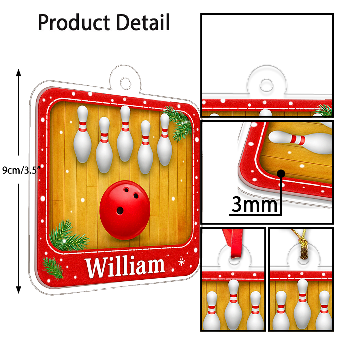 Custom Name Bowling Player Christmas